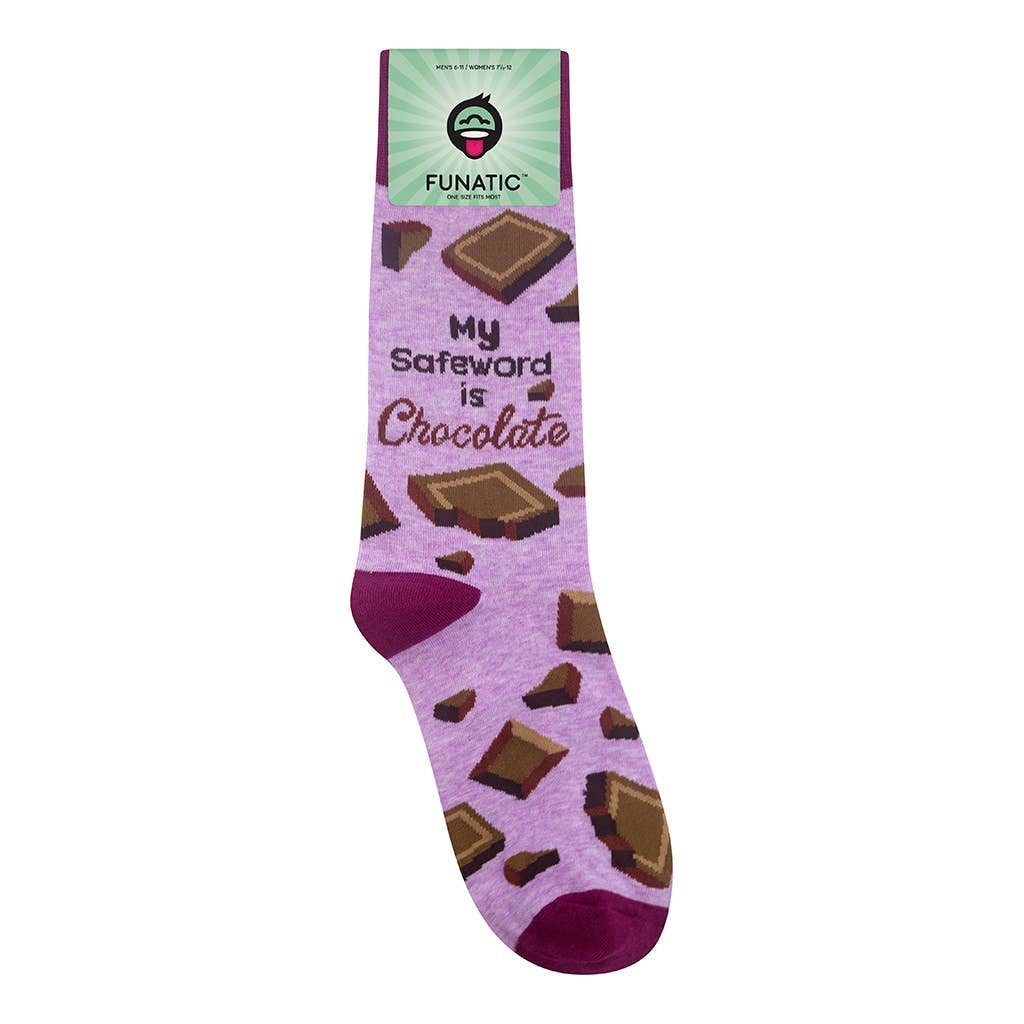 My Safeword Is Chocolate Socks - Closeout | Funatic - HER Home Design Boutique